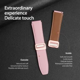Galaxy Watch - DUX Gadget Series Armband aus echtem Leder (22mm), YA Version, Pink – Bild 7