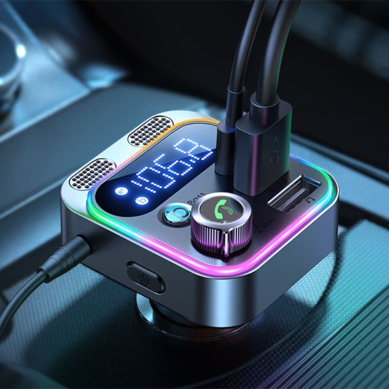 Joyroom - Trasmettitore FM senza fili per auto (JR-CL16) - 48W - Argento – 4