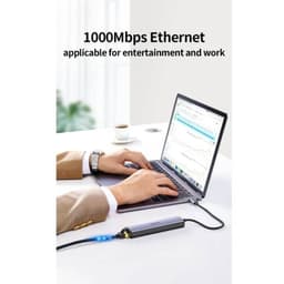 Ugreen - USB-C to USB3.0 Ethernet Adapter 1000 Mbps (CM475 / 20932), gray/black – Bild 9