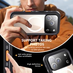 Apple iPhone 17 Pro - Redpepper Dot Series Outdoor Case, IP68, MagSafe, waterproof, black – Bild 4
