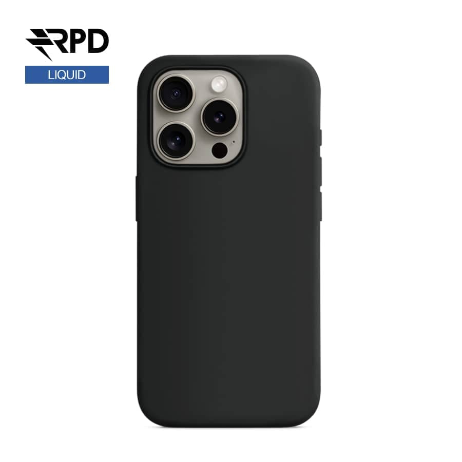 iPhone 16 Pro - Custodia in silicone nera, liquida (versione Magsafe)