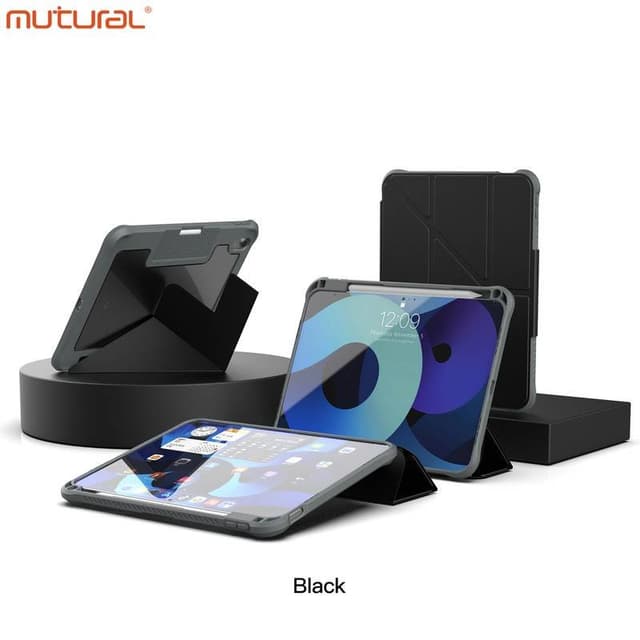 iPad Air 11 (M2/M3/M4)/Air 10.9/iPad Pro 11 (2018-2022) - Custodia Mutural Rugged-Pro Stripe, Nero
