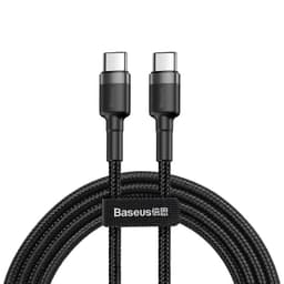 Baseus - Cafule - Type-C PD2.0 60W Schnellladekabel, 1m, Grau + Schwarz (CATKLF-GG1) – Bild 1