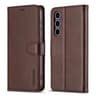 Samsung Galaxy S26 - LC.IMEEKE Wallet case with 3 card slots & magnetic closure, brown