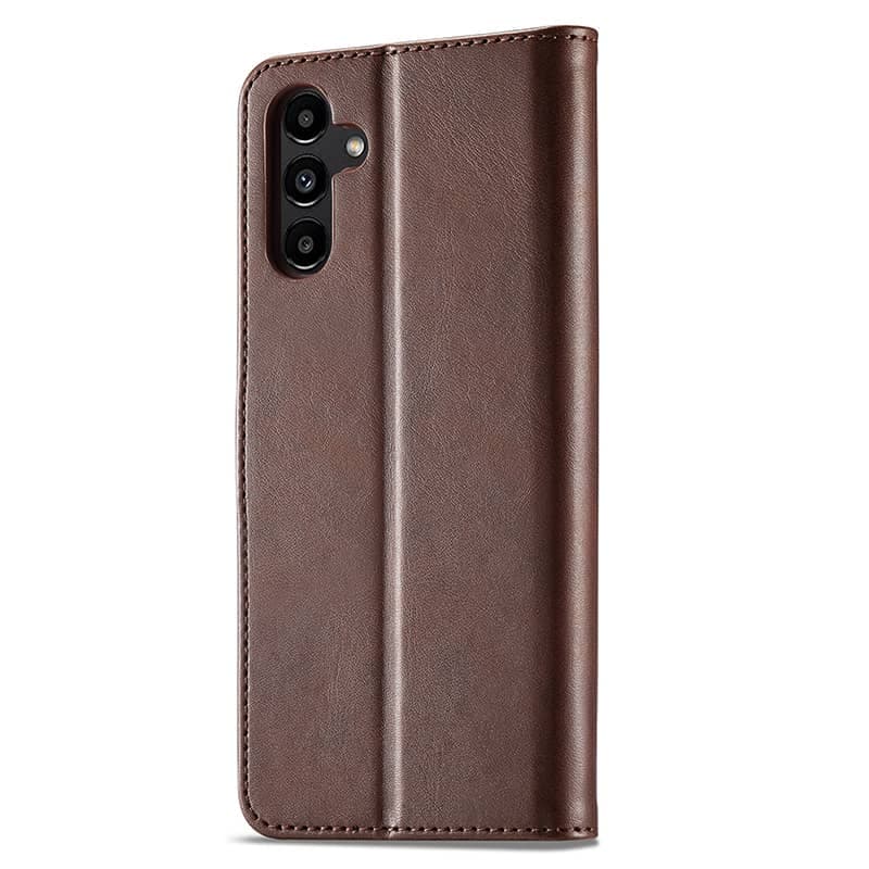 Samsung A42 (2020) -LC.IMEEKE Wallet Etui mit 3 Kartenfächern & Magnetverschluss, Braun – 2