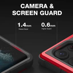 Samsung Galaxy S23 Ultra - Raptic/X-Doria Defense Shield Case with Red Frame – Bild 2