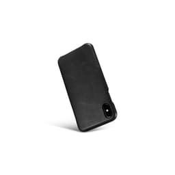 iPhone X/XS iCarer Echtleder Rückseite schwarz (RIX23) – Bild 4