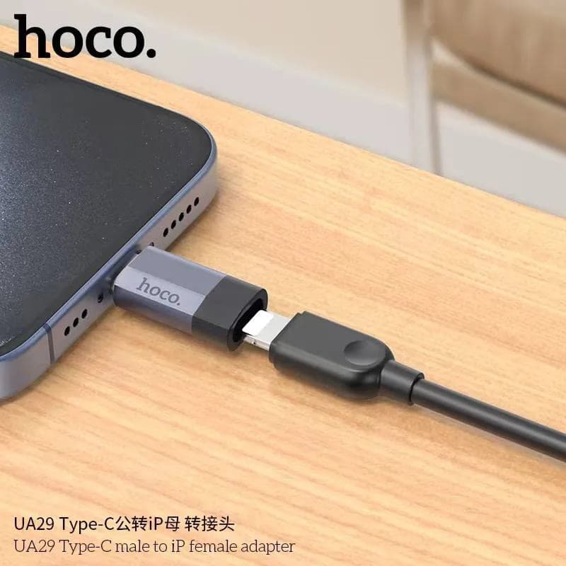 Hoco UA29 Typ-C auf Lightning Adapter weiblich, dunkelblau – 4