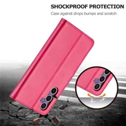 Samsung Galaxy S26 - LC.IMEEKE Wallet case with 3 card slots & magnetic closure, Pink – Bild 5