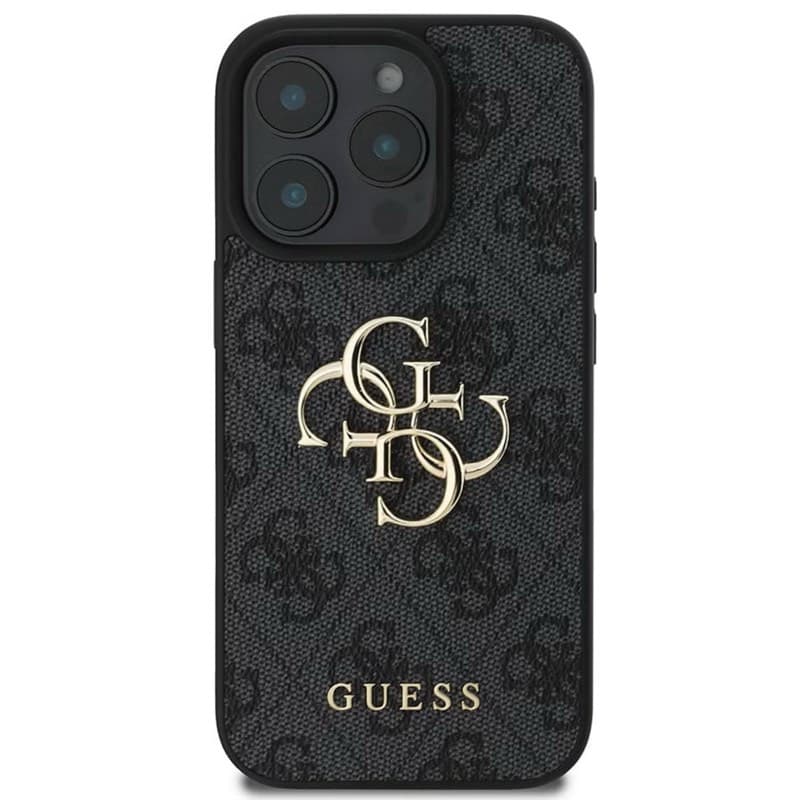 Custodia iPhone 16 Pro - Guess Metal Logo Nero GUHCP16L4GMGGR – 3