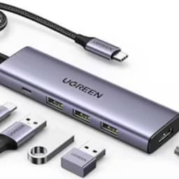 Ugreen - Hub USB-C 5-en-1 avec HDMI 4K@60Hz & 3x USB-A (CM511 / 15597), gris/noir – Bild 6