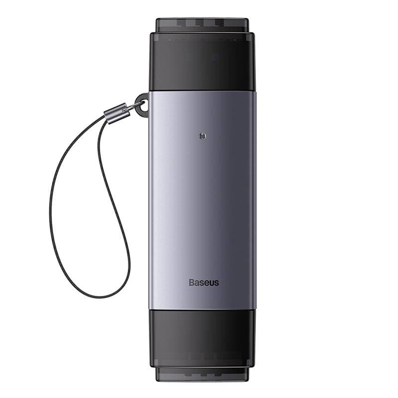 Baseus - Serie Lite - Lettore di schede USB-A e Tipo-C per SD/TF, grigio (WKQX060113) – 2