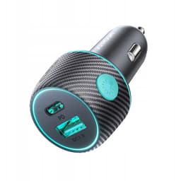 Joyroom - JR-CCN01 60W 1A+1C Multi-Color Car Charger with Light Button-Black – Bild 6