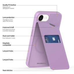 iPhone 16e/17e - Dux Rafi Series Magsafe with stand function, purple – Bild 6