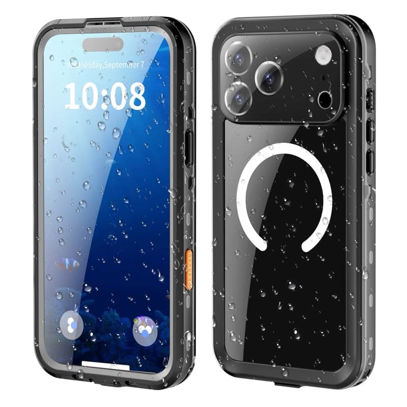 Apple iPhone 17 Pro Max - Redpepper Dot Series Outdoor Case, IP68, MagSafe, waterproof, black – 4