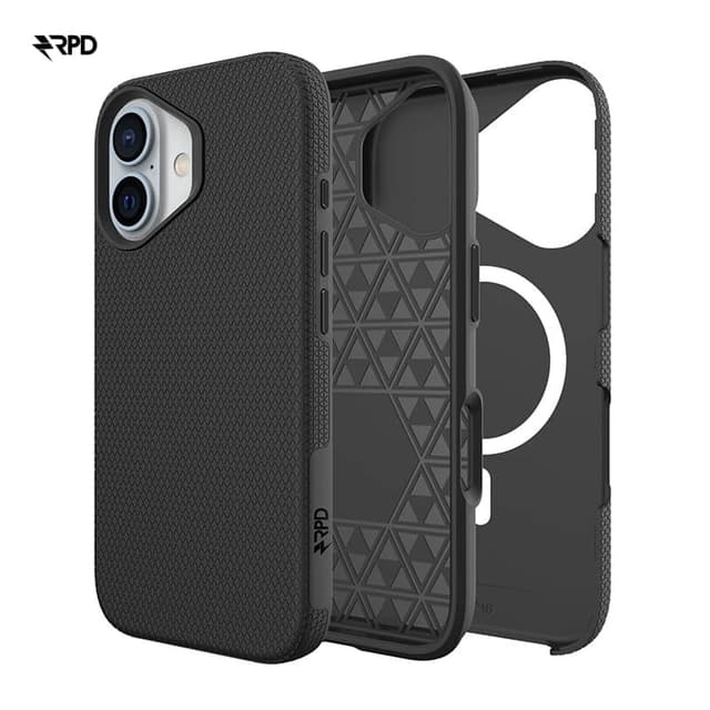 iPhone 16 - Rugged Armor Outdoor Etui mit MagSafe, black