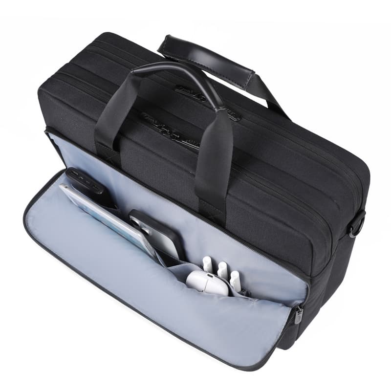 Okade - MacBook / Laptop Case, 15.6-16 inch - Padded Notebook Sleeve with Shoulder Strap, T69, Gray – 4