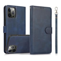 iPhone 17 - Custodia flip magnetica 2in1 con slot per carte e cinturino da polso, blu – Bild 1
