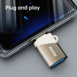 Rock - L12 USB-A 3.0 zu Type-C OTG Adapter, Gold – Bild 5