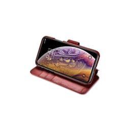 iPhone XR iCarer étui portefeuille détachable en cuir PU rouge – Bild 5