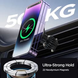 Joyroom - Supporto magnetico per caricabatterie wireless da auto 15W, JR-ZS240 Pro, nero – Bild 4