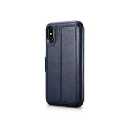 iPhone X/XS - iCarer Detachable PU Leather Wallet Case, dark blue – Bild 5