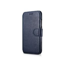 iPhone X/XS - iCarer Detachable PU Leather Wallet Case, dark blue – Bild 1