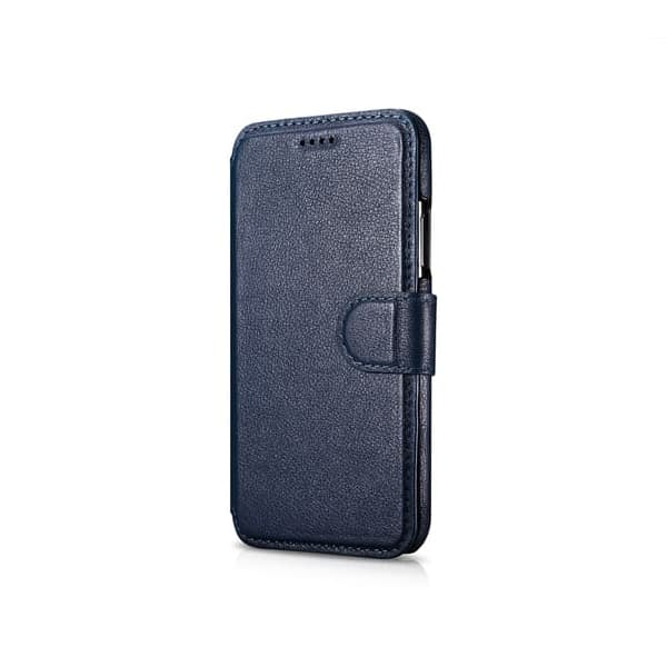 iPhone X/XS - iCarer Detachable PU Leder Wallet Case, dunkelblau