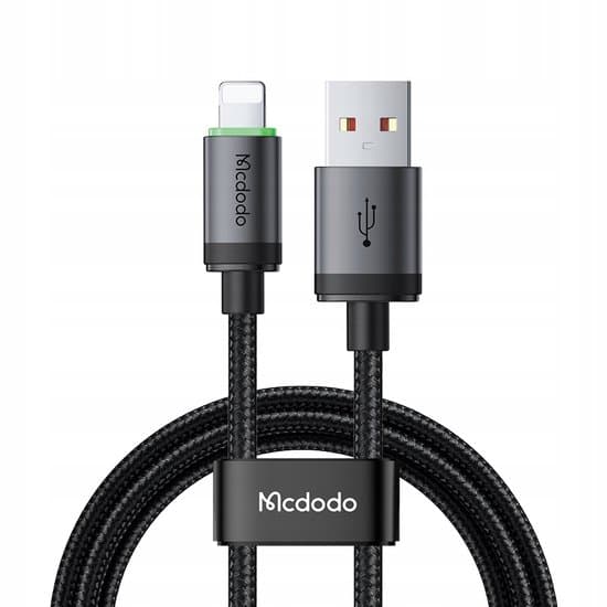 McDodo - USB-A to Lightning Cable with Charging Light, 36W Fast Charging, Black – 2