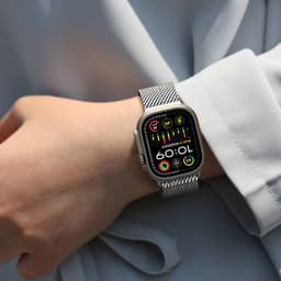 Apple Watch - Cinturino DUX Milanese versione Air - 42mm/44mm/45mm/46mm(10.Gen)/49mm, Argento – Bild 8