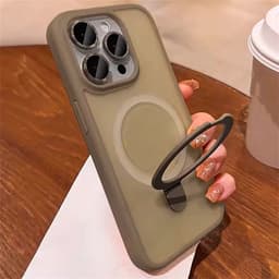 Apple iPhone 16 Plus - Étui à support MagSafe avec protection pour appareil photo, marron, mat – Bild 2