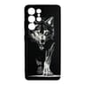 Samsung Galaxy S21 Ultra - Luxo Backcase Black Wolf with yellow eyes & attack pose, black