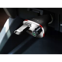 Rock - B300 - 2-port USB car charger with FM transmitter, black – Bild 4