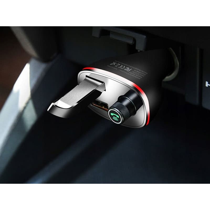ROCK - B300 - Caricabatterie da auto USB a 2 porte con trasmettitore FM, nero – 4