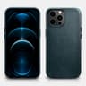iPhone 13 Pro Oil Wax Premium Genuine Leather Magsafe Back Case Blue WMI1303-BU
