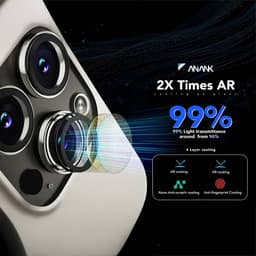 ANANK iPhone 17 Pro / 17 Pro Max - Vetro blindato della fotocamera posteriore - Safir con certificato GIA, titanio fiammato – Bild 4