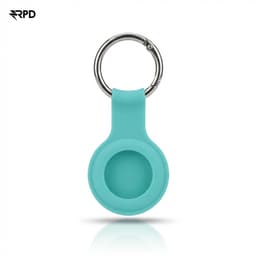 AirTag key fob - RPD silicone case with metal ring, turquoise – Bild 1