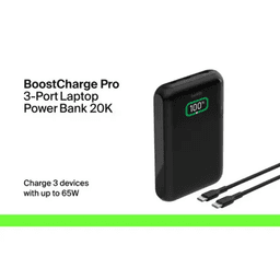 Belkin - BoostCharge Pro Powerbank with 2x USB-C and USB-A 65W Port + USB-C to USB-C Cable, Black – Bild 6
