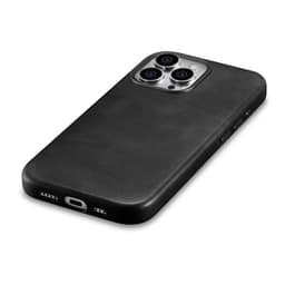 iPhone 15 Pro Max - iCarer Oil Wax Premium étui Magsafe en cuir véritable, noir WMI15230604 – Bild 2