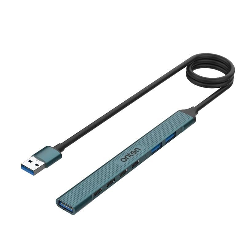UA972C - Onten USB-A 7-in-1 (3A+AC) Port Smart Hub