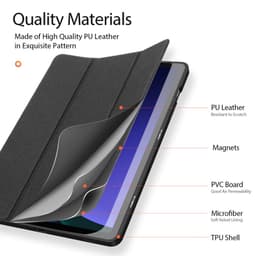Samsung Galaxy Tab S11 - Dux Ducis Domo Series, aufstellbares Flip-Etui, Schwarz – Bild 7