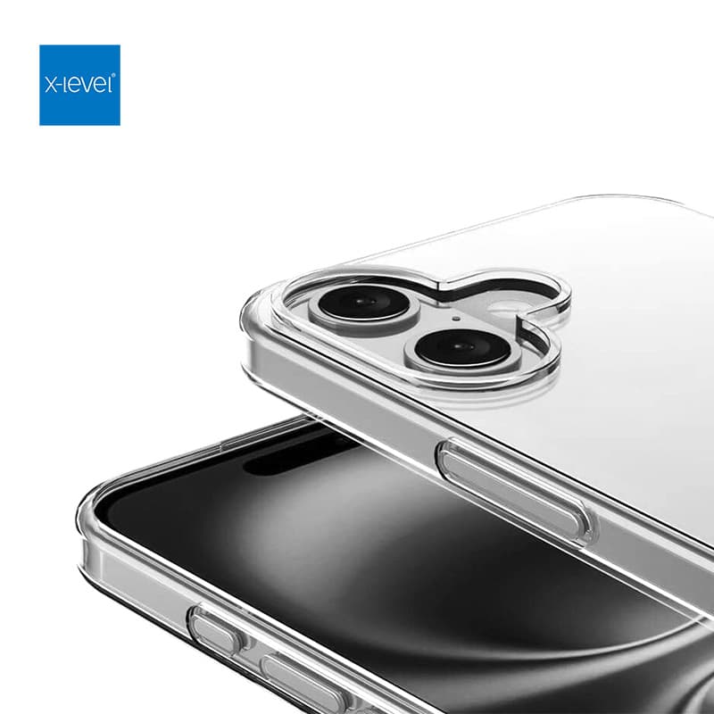 iPhone 16e/17e - X-Level Antislip Clear Case, Transparent