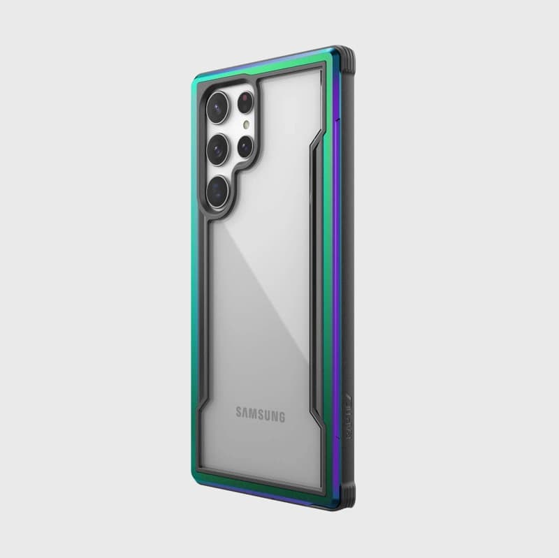 Samsung Galaxy S22 Ultra - Raptic/X-Doria Defense Shield Case mit iridescent Rahmen