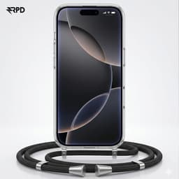 iPhone 14 Pro Max - Neck Case Transparent with Black Band – Bild 2