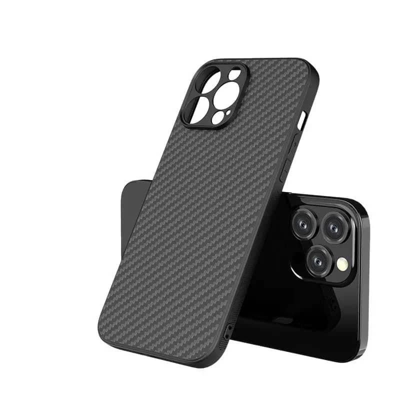 iPhone 7/8/SE 2020/SE 2022 - Robustes TPU-Case mit Carbon-Optik, Schwarz