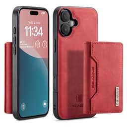 iPhone 7/8/SE 2020/SE 2022 - DG.MING Etui, Leder-Optik, Kartenfach & Magnetverschluss, Rot – Bild 2