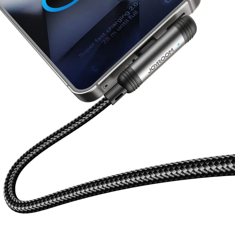 Joyroom 90° Fast Charging Cable Type-A to Type-C (S-A56), 1.2m, Schwarz – 2