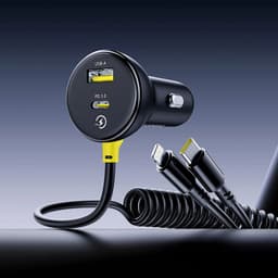 Baseus - Chargeur de voiture circulaire 60W U-C / C-L noir – Bild 7