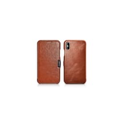 iPhone Xs max - iCarer Vintage Series Side-open Flip Case brown RI904-BN – Bild 1