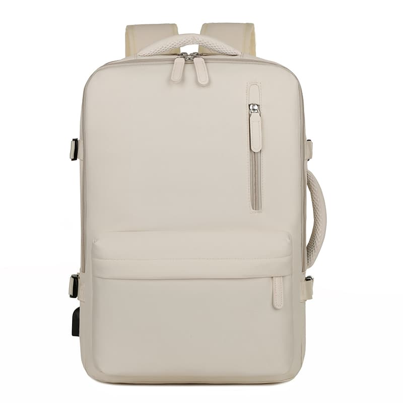 Okade - S2304 Notebook backpack - USB, water-repellent, business and travel, up to 17.3 inch, beige